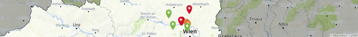 Kartenansicht für Apotheken-Notdienste in der Nähe von Großmugl (Korneuburg, Niederösterreich)